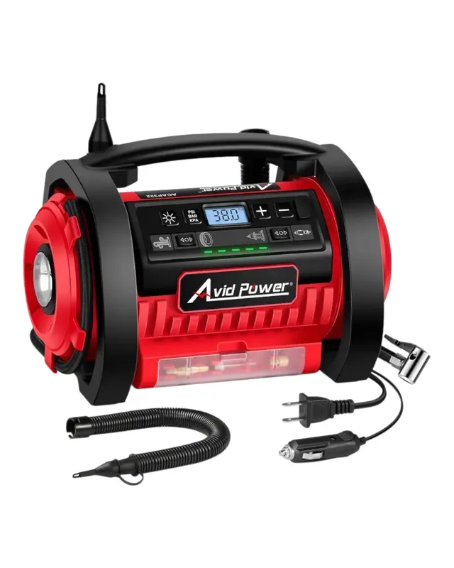 AVID POWER ACAP322 Tire Inflator 12V DC 110V AC Portable Air Compressor