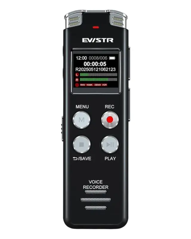 EVISTR 128GB Digital Voice Recorder with Playback