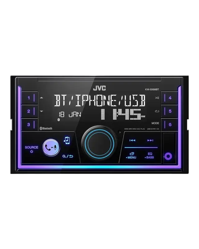 JVC KW-SX88BT Bluetooth Double Din Digital Media Car Stereo