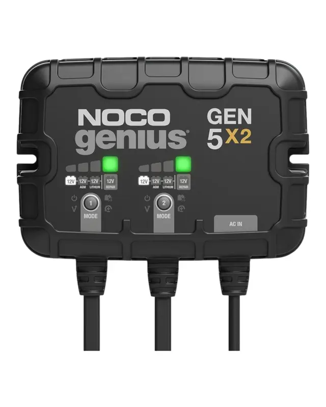 NOCO Genius GEN5X2: 2-Bank, 10A Onboard Battery Charger