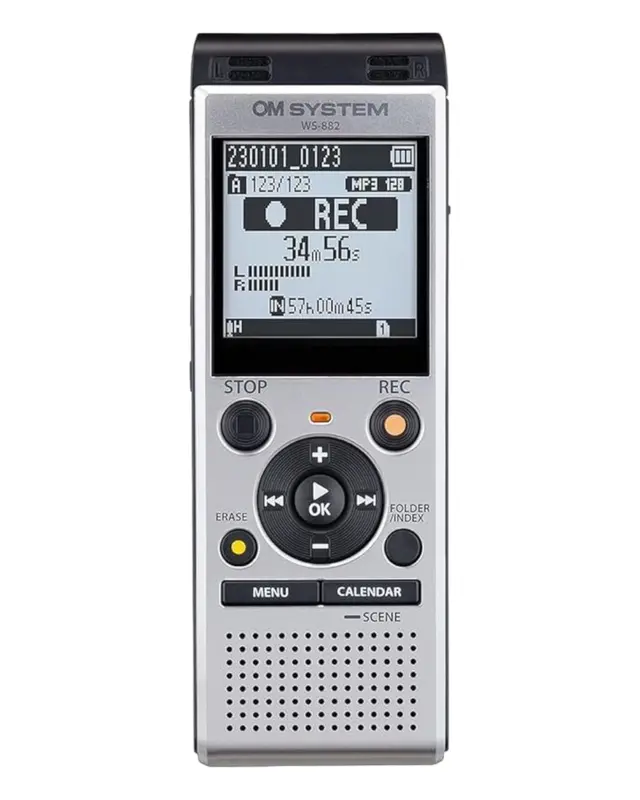 OM SYSTEM WS-882 4GB Digital Stereo Voice Recorder