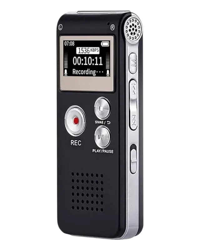 Sunlan Digital Voice Recorder 16GB 1536kbps WAV USB Rechargeable Dictaphone