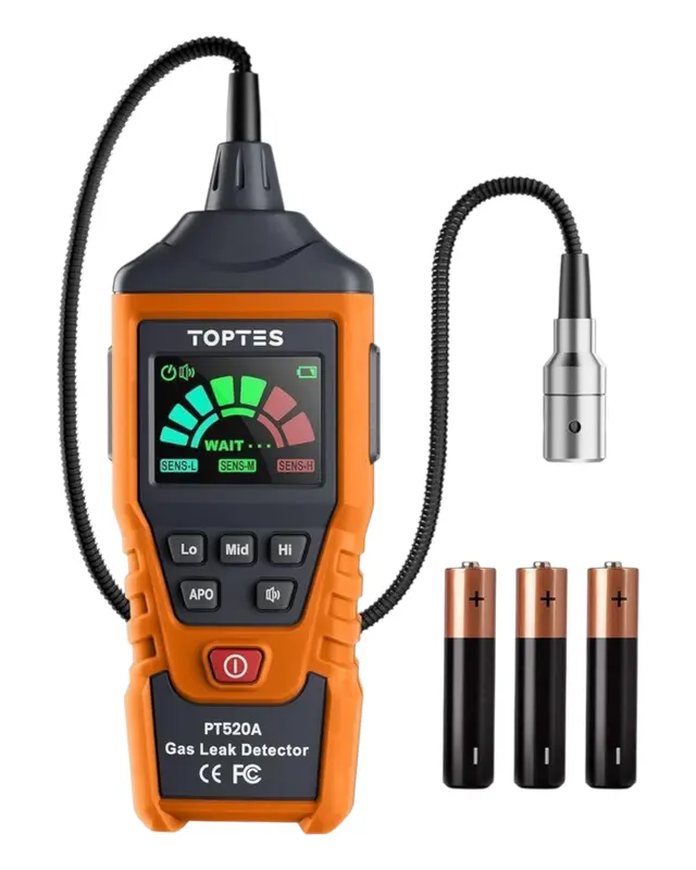 PT520A Natural Gas Detector with 17-Inch Gooseneck, Audible & Visual Alarm